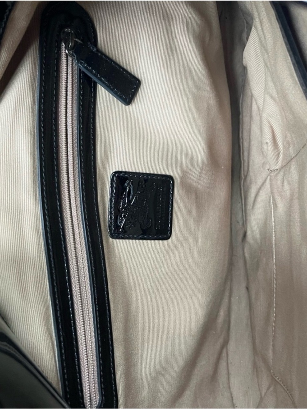 Burberry Beige Plaid Shoulder Bag with Black Trim - Picture 4 of 5